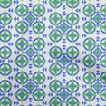 thumbnail image 1 of oneOone Georgette Viscose Medium Blue Fabric Geometric Craft Projects Decor Fabric Printed By The Yard 42 Inch Wide, 1 of 4
