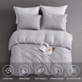 thumbnail image 2 of Maple&Stone Queen Duvet Cover Set Pieces Textu Tufted Boho Bedding Sets Zipper Closure Design with Ties Duvet Cover + Pillow Shams Comforter NOT Included ( Queen Siz, 2 of 5