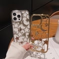 thumbnail image 3 of Star Phone Case for iPhone14 Case Luxury Star Moon Hollow Out Design Electroplating Soft TPU Shockproof and Drop-Proof Suitable for Women Fashion Case - Silver, 3 of 7