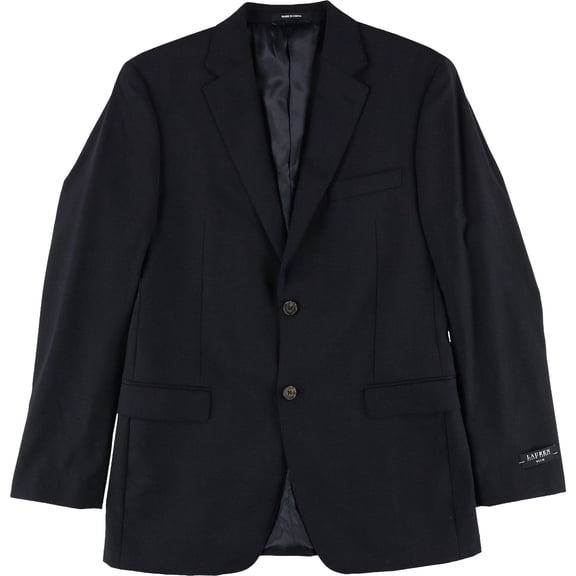 Ralph Lauren Mens Texture Two Button Blazer Jacket, Blue, 38 Regular
