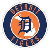 Detroit Tigers 12" State Circle Sign