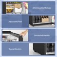thumbnail image 4 of HOMCOM Mini-Frigo de 4,5 Pi3 avec Congélateur, Roues, Réfrigérateur, Noir, 4 of 10