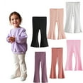thumbnail image 3 of Little Girls Flare Leggings Kids Soft Casual Bell Bottom Pants For Daily Wear, 3 of 3