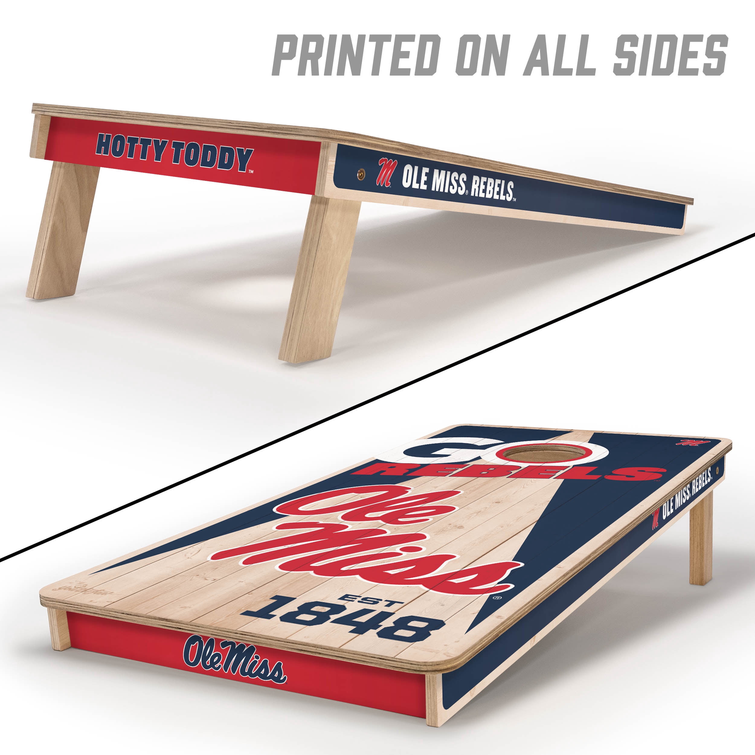 YouTheFan NCAA Mississippi Rebels 2' x 4' Cornhole Game No Bags
