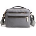 thumbnail image 1 of Bolso de hombro ligero e impermeable, bolso bandolera informal para mujer gris, 1 of 5