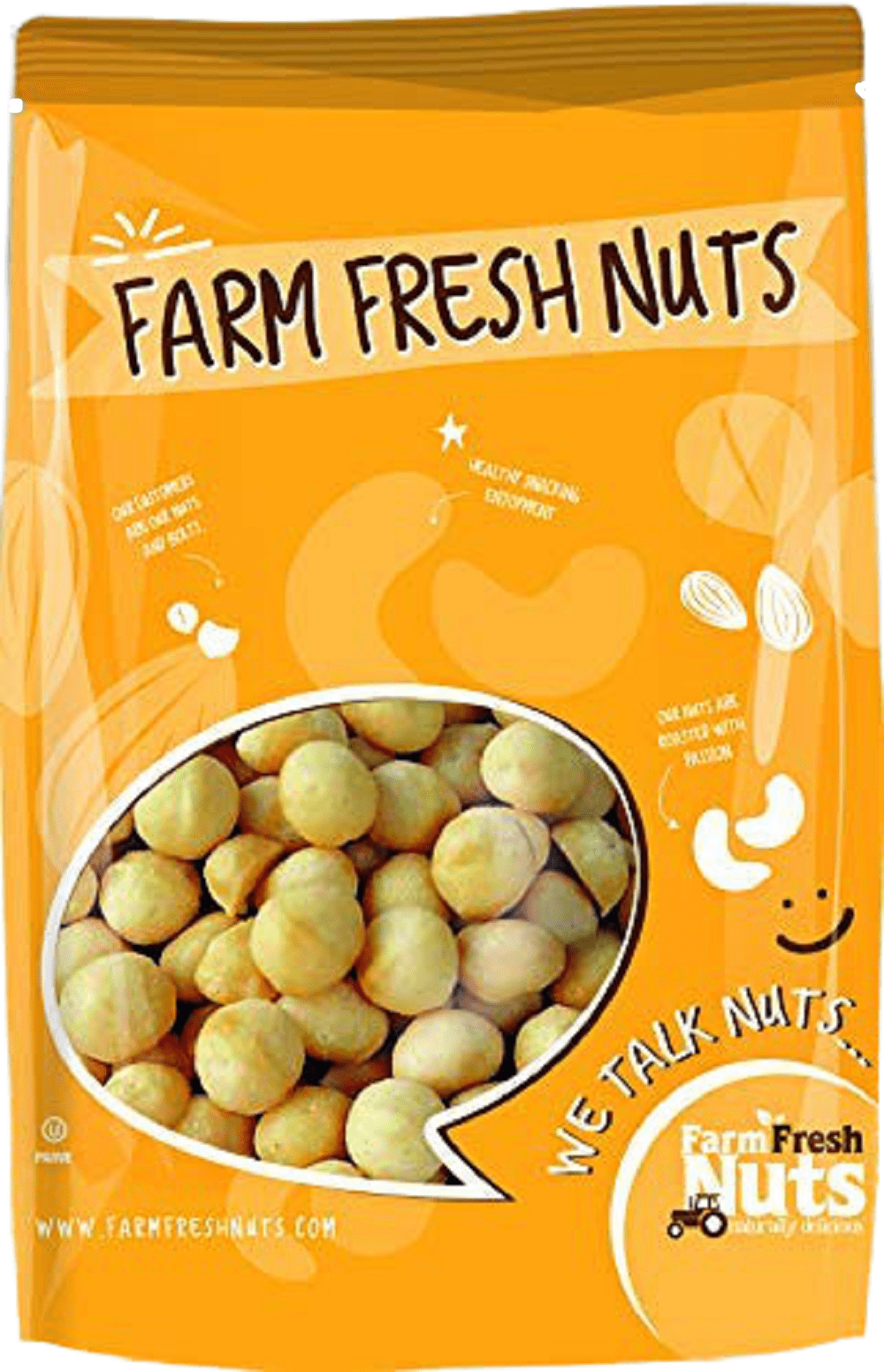Dry Roasted Macadamia Nuts with Sea Salt (1 Lb.) Farm Fresh Nuts Brand