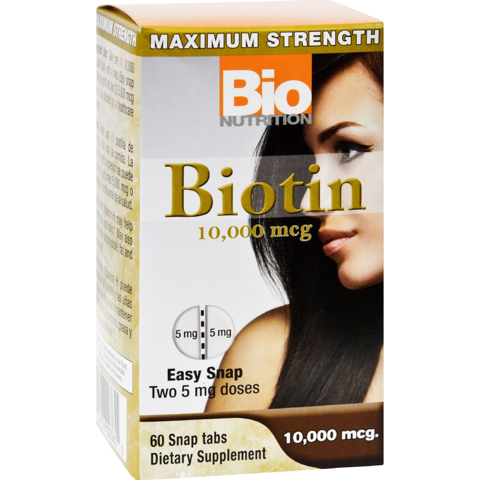 Bio Nutrition Inc Biotin - 10000 mcg - 60 Tablets - Walmart.com ...