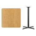 thumbnail image 3 of Flash Furniture 36'' Square Natural Laminate Table Top with 30'' x 30'' Bar Height Table Base, 3 of 3