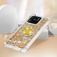 thumbnail image 4 of Glitter Case for Xiaomi Redmi 10C, Bling Sparkle Floating Liquid Soft TPU Cushion Fashion Girly Women Girls Clear with Ring Holder Phone Cover for Xiaomi Redmi 10C  Gold, 4 of 12