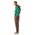 thumbnail image 3 of #followme Mens Adult Bodysuit Holiday Microfleece Jumpsuit One-Piece Pajamas (Elf, Small), 3 of 4