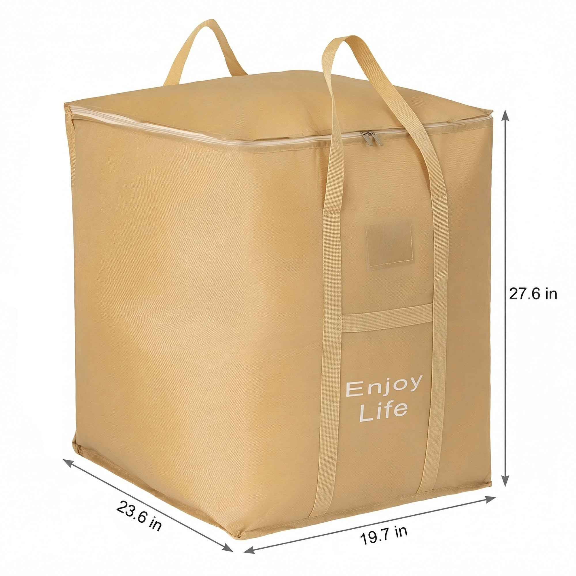 Unique Bargains Foldable Storage Bags for Storing Clothing Light Brown 19.7"x23.6"x27.6"