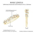 thumbnail image 6 of Rosec Jewels Natural Diamond Cluster Wedding Band - Half Eternity Band for Women - HI-SI Quality - With Jewelry Box, 10K Yellow Gold, US 5.00, 6 of 9