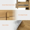 thumbnail image 5 of Mid-Century Modern Wood Nightstand Set of 2 with Drawers ,Curved End Table with Built-In Charging Station for Bedroom, Living Room,Entryway, 5 of 8