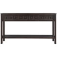 thumbnail image 4 of Table Console Rustique pour Entrée, Table de Sofa de 60 Pouces de Long avec Deux Tiroirs de Tailles Différentes et Tablette Inférieure pour Rangement (Espresso), 4 of 21