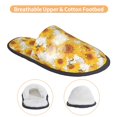 thumbnail image 3 of Balery White Marble Pattern Sunflower Pantuflas de Casa de Felpa Silenciosas con Diseño Estampado, Zapatillas Cómodas Antideslizantes de Algodón para Interior-Medium, 3 of 8
