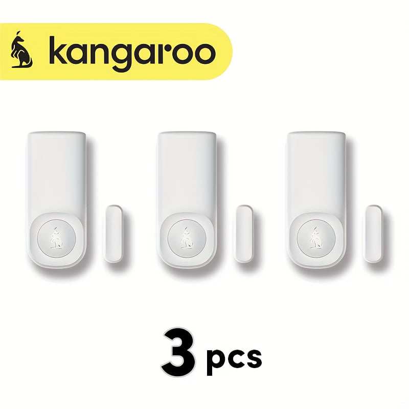 2/3/4 Pack WiFi Door Window Contact Sensors, Battery Powered Anti-Theft Alarm with Motion Detection, No Drill Easy Installation, Mobile App Alert for Home Apartment Security