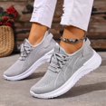 thumbnail image 5 of NOKIO Women 𝖫a𝖼e Up Sneakers Lightweight Knit Sport Shoes Breathable Gym Workout Shoes Comfortable Soft Sole Running Shoes for Hiking Jogging Training Wear, 5 of 9