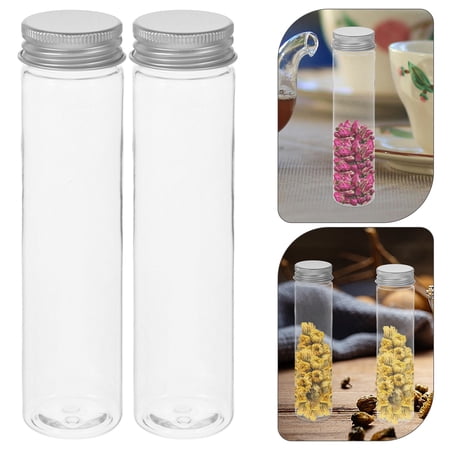 Amosfun 20Pcs Clear Plastic Test Tubes with Lids Transparent Storage Tubes for Liquid Holding