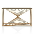 thumbnail image 2 of Furniture of America Lesto Contemporary Glass Top Console Table in Gold, 2 of 7