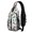 Multicolor Christmas Pattern-1, variant on Multicolor Christmas Pattern Sling Backpack, Travel Shoulder Pack with Earphone Port, Multi Pocket Design Gift Ideas for Holiday Birthday Gifts