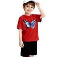 thumbnail image 4 of CPNG Children's Girls and Boys T Shirt Trendy Butterfly Print Loose Fit Tees Summer Casual Crew Neck Short Sleeve T-Shirt, 4 of 8