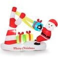 thumbnail image 2 of Costway 7 FT Christmas Inflatables Santa Decoration with Large Slingshot & LED Lights, 2 of 10