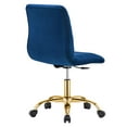 thumbnail image 4 of Modway Ripple Armless Performance Velvet Office Chair in Gold Navy, 4 of 9