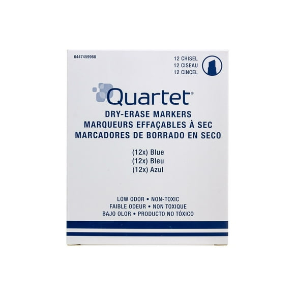 Quartet Classic Dry-Erase Markers Blue 12 Pack