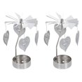 thumbnail image 1 of AMERTEER 2pcs Delicate Chic Rotating Candlestick Valentine‘s Day Restaurant Table Decor, 1 of 6