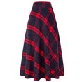 thumbnail image 4 of YUEJUIR Womens Skirts Womens High Elastic Waist Maxi A-Line Plaid Winter Warm Flare Long Ankle Skirt Floral Maxi Skirt Boho Skirt (Red,XXL), 4 of 6