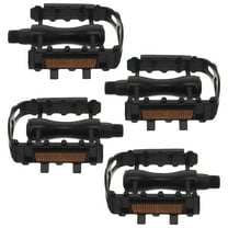 ETHZZLE Sturdy Aluminum Flat Pedals Black for Road and Mountain Bikes