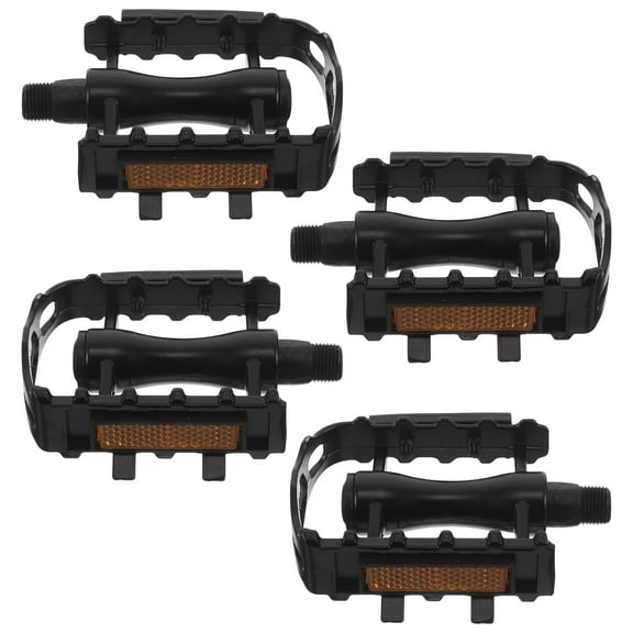 ETHZZLE Sturdy Aluminum Flat Pedals Black for Road and Mountain Bikes