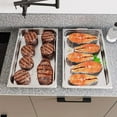 thumbnail image 5 of Shininglove Anti-Jamming Steam Pan with Handle & Lid, Full-Size x 6 inch Deep, Stainless Steel, 6 Pack, 5 of 6