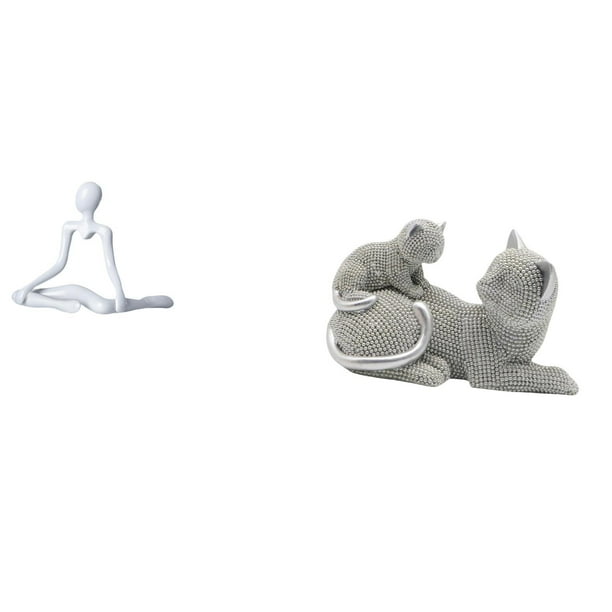 Estatua De Gato Pensador Creativo, Figura Decorativa, Escultura Abstracta, Adorno De Mesa, Artesanía única, Animal Para Dormitorio, Sala De Estar, Entrada, Regalo De Inauguración De La Casa