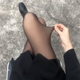 thumbnail image 2 of Pantalones transparentes de una pieza de color gris de azafata, leggings de una pieza engrosados con forro polar de otoño e invierno, medias negras de mujer, pantimedias transparentes falsas, 2 of 6