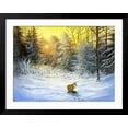 thumbnail image 2 of Art.com Winter Landscape With A Fox On A Decline Art Print by balaikin2009, Black Frame Wall Art, 40" x 32", 2 of 5