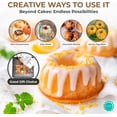 thumbnail image 5 of O'Creme Mini Cake Pan and Container Set, 50 Pack, Reusable Non-Stick Bundt Cake Mold with Clear Snap-Closure Cake Container, 5 of 8