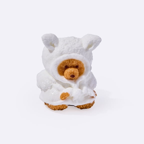 Mini Plush Bathrobe Bear Taba Squishy Toys for Adults – Cute Stress Relief Fidget Sensory Toys, Soft Silicone Squeeze Gifts for Teens Adults