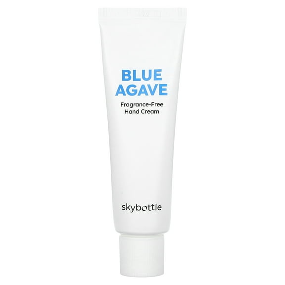 Skybottle Blue Agave Fragrance-Free Hand Cream, Extra Hydrating&Non-greasy Hand Cream for Dry&Cracked Hands, Unscented Hand Cream for Everyone, The Vegan Society Certified, 1.7 Fl. Oz