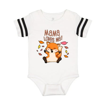 

Inktastic Mama Loves Me!- cute baby fox Gift Baby Boy or Baby Girl Bodysuit