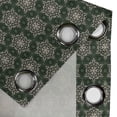 thumbnail image 4 of Ambesonne Vintage Grommet Curtain, Floral Motif Timeless Retro, 50" x 72", Emerald Beige, 4 of 6