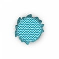 thumbnail image 5 of Chevron Ottoman Cover, Sea Colored Zigzags, 2 Piece Slipcover Set with Ruffle Skirt for Square Round Cube Footstool Decorative Home Accent, Standard Size, Teal Pale Blue, by Ambesonne, 5 of 5