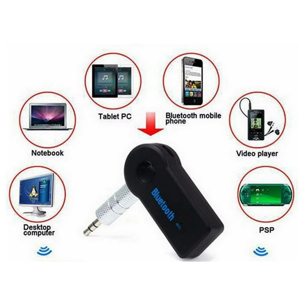 Adaptateur Récepteur Audio Bluetooth Sans Fil, avec Micro, Téléphone Mains  Libres pour Musique de Voiture, Prise aux 3.5mm 