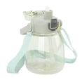 thumbnail image 4 of Jarra de agua de plástico con tapa de pajita, 1100 ml, a prueba de fugas y derrames, botella grande para niños y mujeres, verde, portátil con correa, 4 of 8