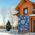 thumbnail image 6 of diyeu Winter Snowflakes Garden Flag Double Sided, Let It Snow Navy Blue Decorative Yard Outdoor Home Small Decor, Christmas Winter Holiday Burlap Outside House Decoration 12 x 18, 6 of 6
