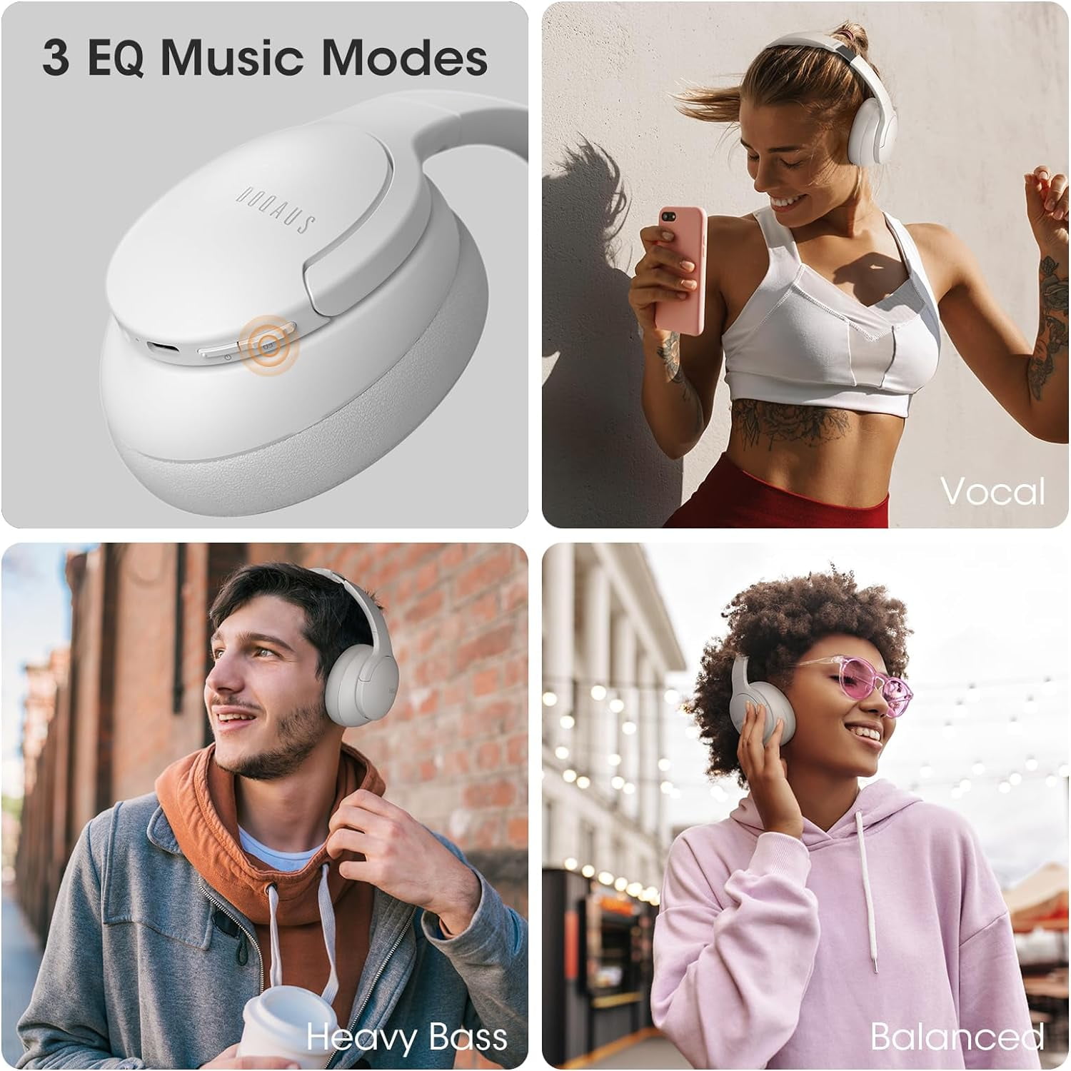 DOQAUS Actualizada Auriculares Inalámbricos Bluetooth V5.3, 90 Hrs