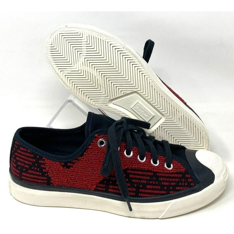 Converse Jack Purcell Rally Shoe Low Top Shoes Black Red Canvas 170473C
