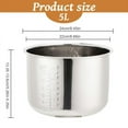 thumbnail image 6 of Stainless Steel Rice Cooker Inner Pot 5L,with Scale for Replacement, 6 of 7