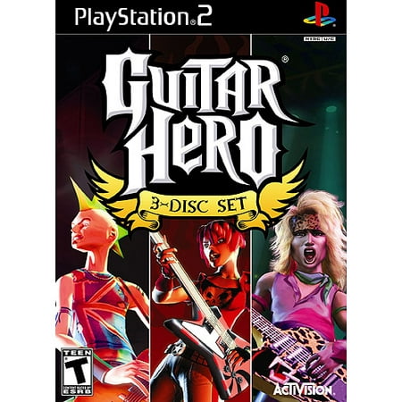 Guitar Hero 3-Disc Set with Guitar Hero I, Guitar Hero II and Guitar Hero 80's Encore - PlayStation (Best Way To Clean Ps2 Disc)