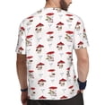 thumbnail image 2 of Wukai Different Mushrooms Print Men's Short-Sleeved Mesh T-Shirt,Quick-Dry Short Sleeve Workout T-Shirt-XX-Large, 2 of 8